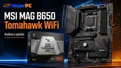 MSI MAG B650 Tomahawk WiFi con caja del producto en análisis de MejorPC