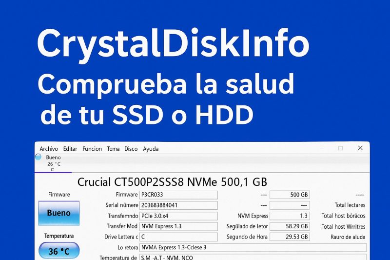 Crystaldisk Info comprueba la salud de tu disco duro