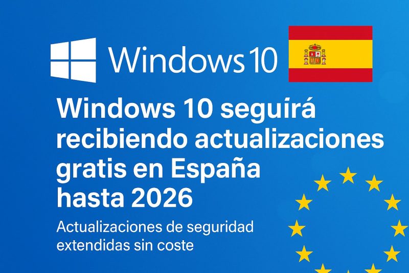 Windows 10 actualizaciones gratis en España hasta 2026