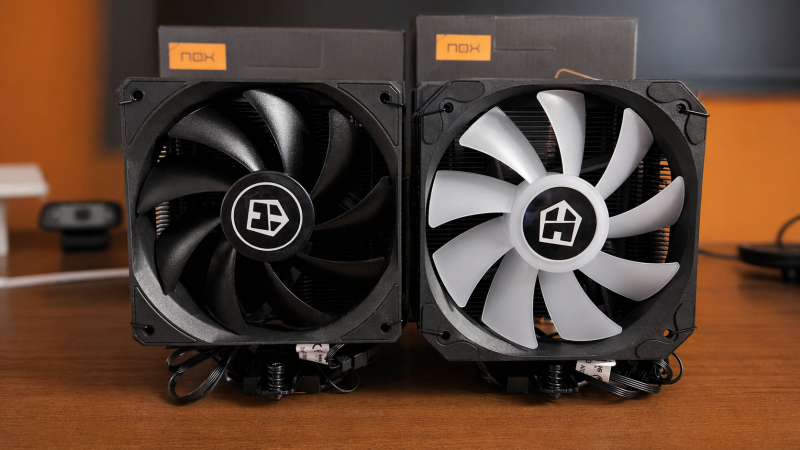 Comparativa frontal entre el NOX Hummer H-200 ARGB y el NOX Hummer H-200 LCD