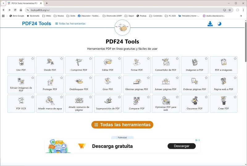 PDF24 Tools con herramientas online para editar unir dividir y comprimir PDF