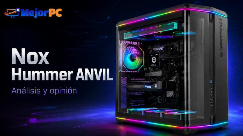 Nox Hummer ANVIL análisis y opinión de caja gaming panorámica